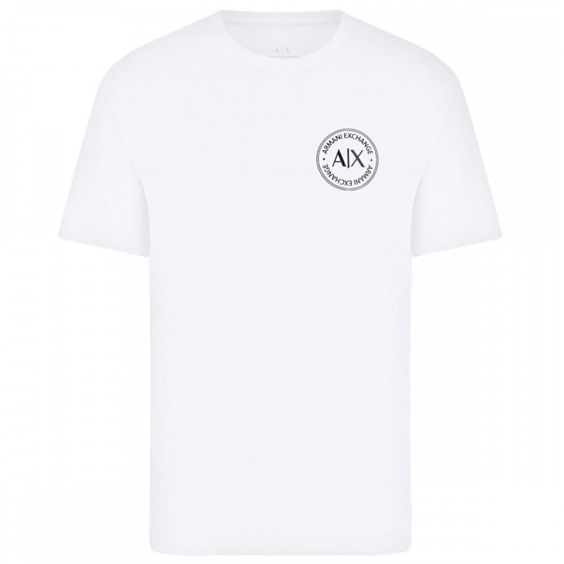 T-shirt blanc Armani Exchange logo  à retrouver chez DM'Sports.fr !