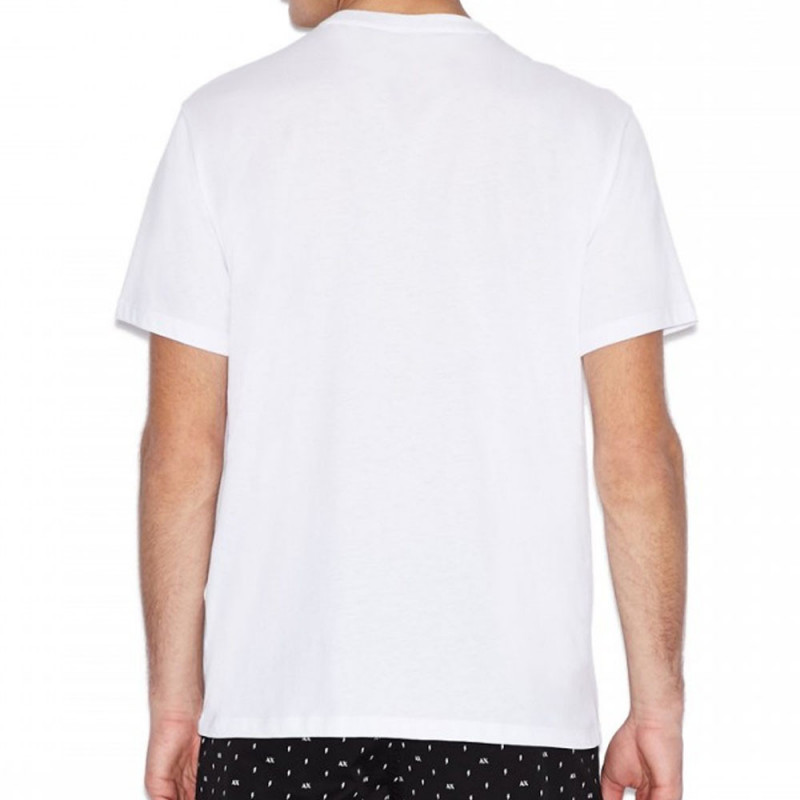T-shirt blanc Armani Exchange logo  à retrouver chez DM'Sports.fr !