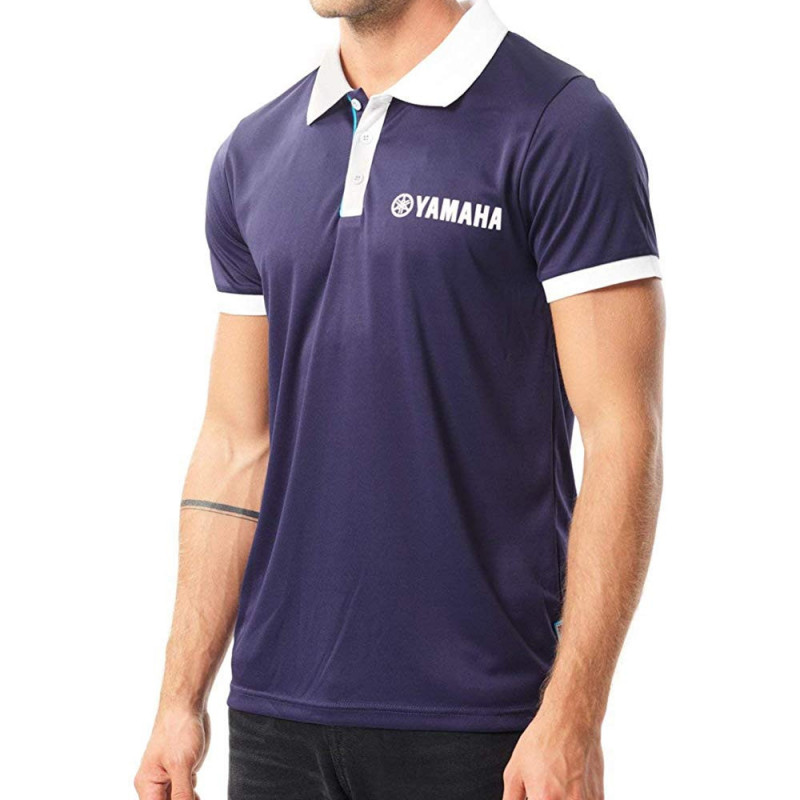 Polo Yamaha Outsiders bleue marine - Homme - MICRO A DMSports à Lyon