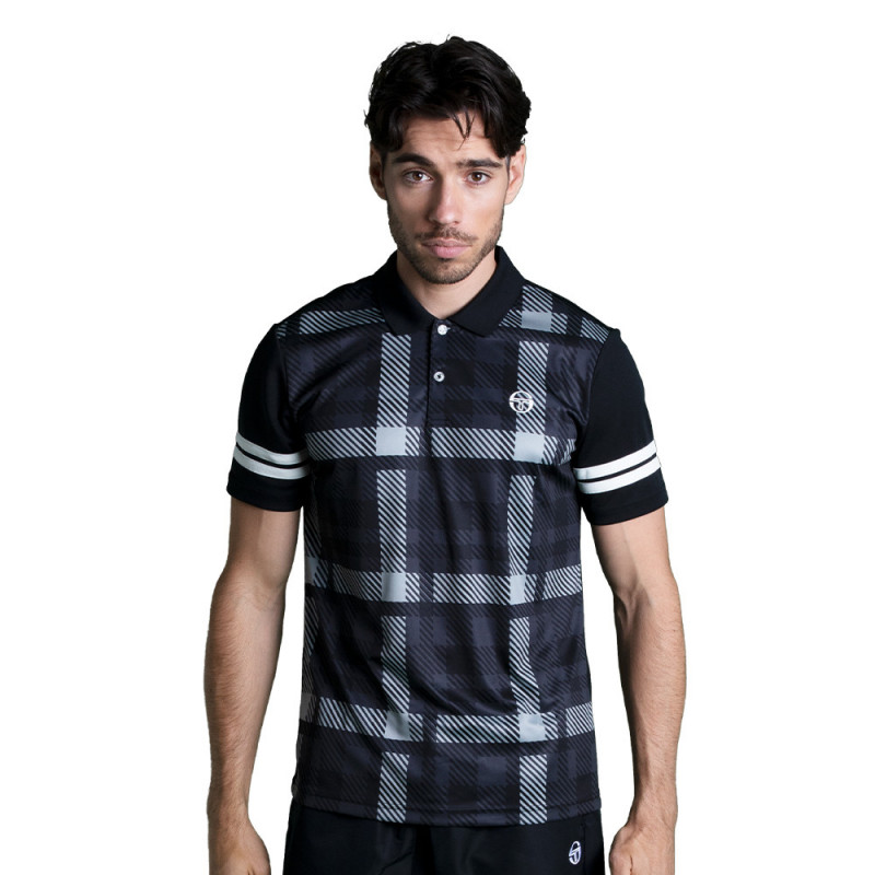 Polo Sergio Tacchini Allan Noir à shopper en ligne chez DM'Sports
