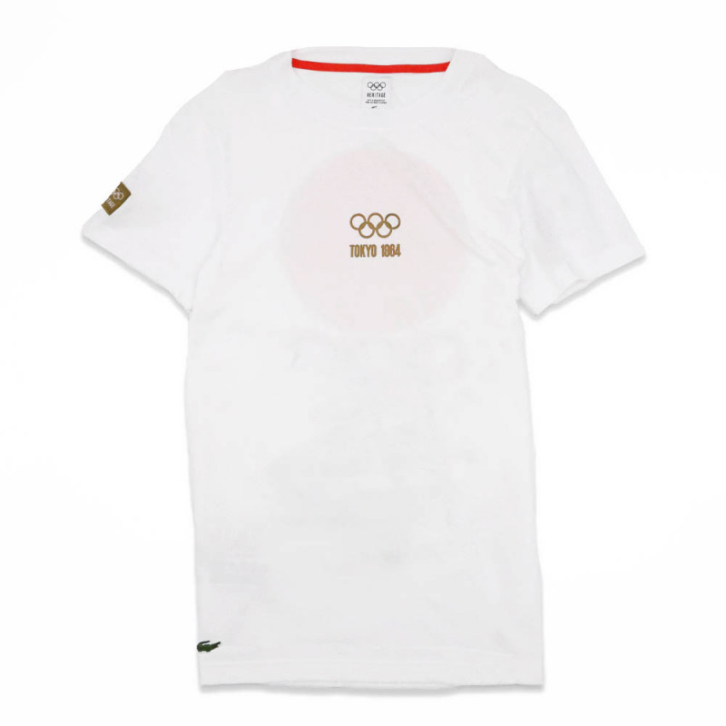 T-shirt Lacoste Olympique Blanc chez DM'Sports