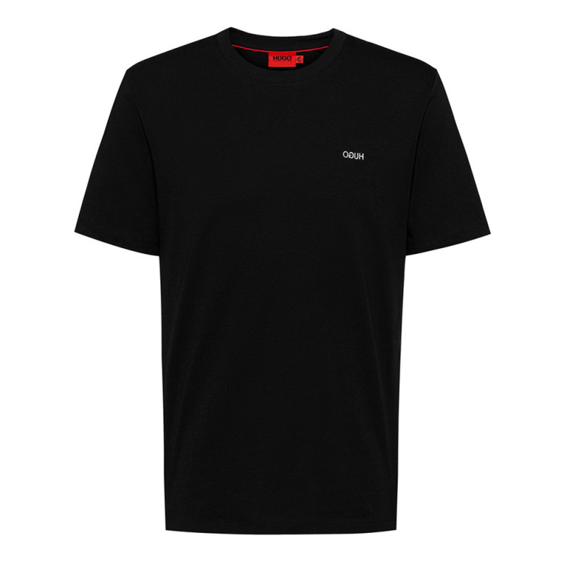 T-shirt Hugo Dero212 Noir uni en coton chez DM'Sports