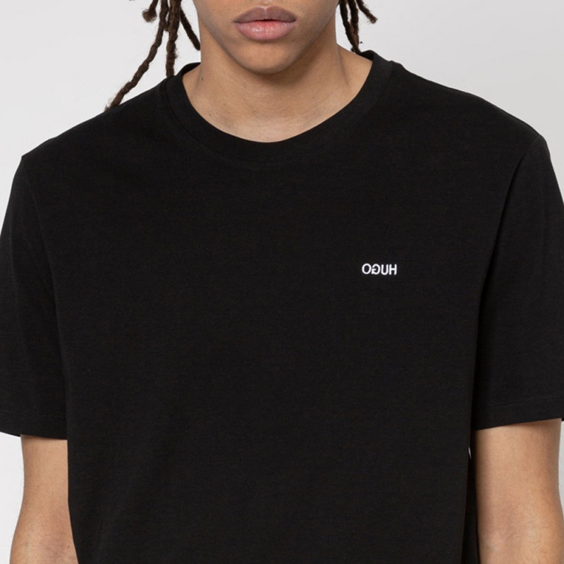 T-shirt Hugo Dero212 Noir uni en coton chez DM'Sports