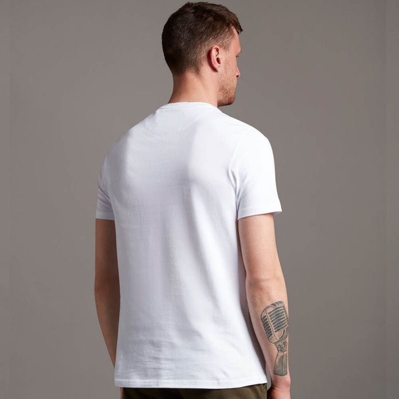 T-shirt Plain Lyle & Scott blanc pour homme chez DM'Sports