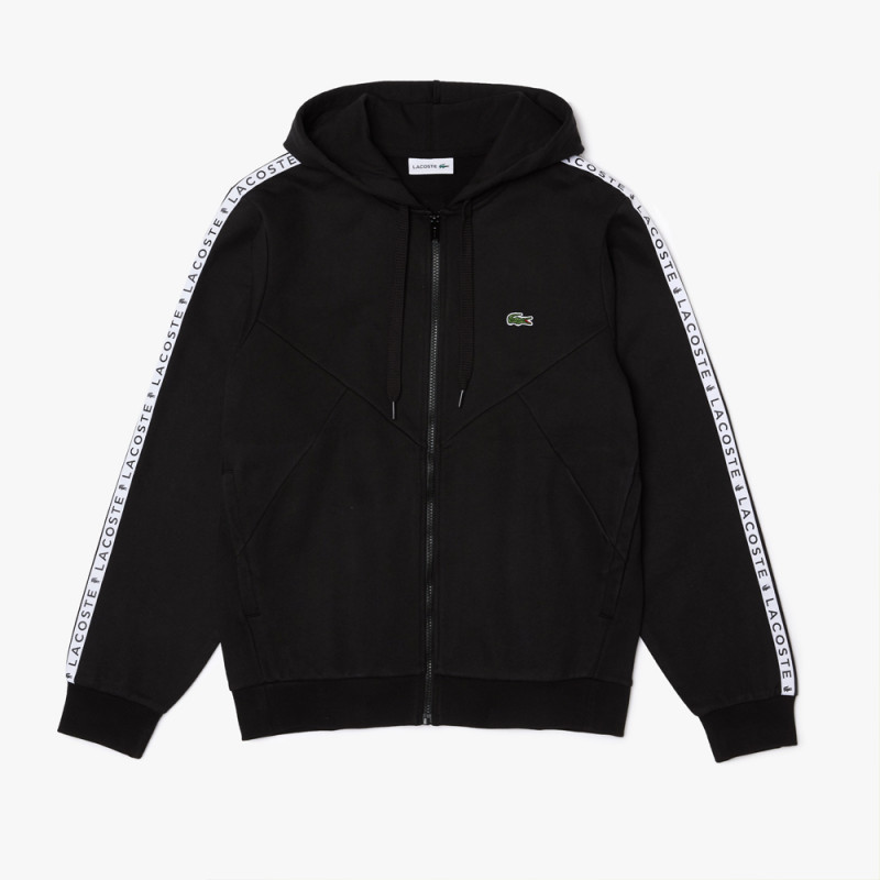 Sweatshirt Lacoste zippé à capuche en molleton chez DM'Sports