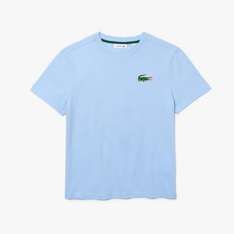 T-shirt à manches courtes Lacoste bleu pour femme chez DM'Sports