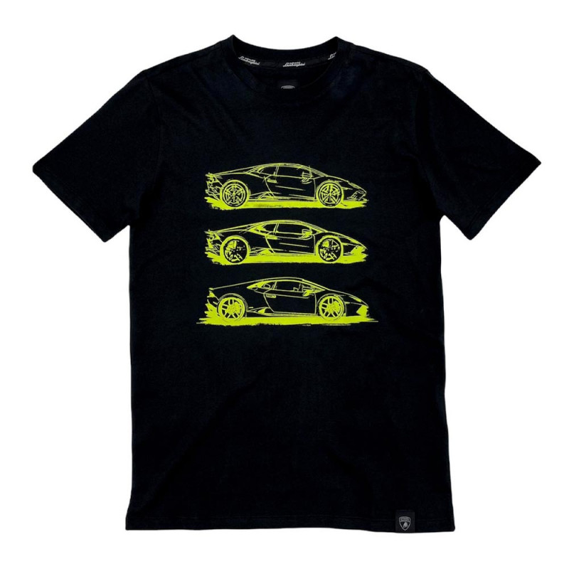 T-shirt Automobili Lamborghini 72XBH009 noir dispo chez DM'Sports