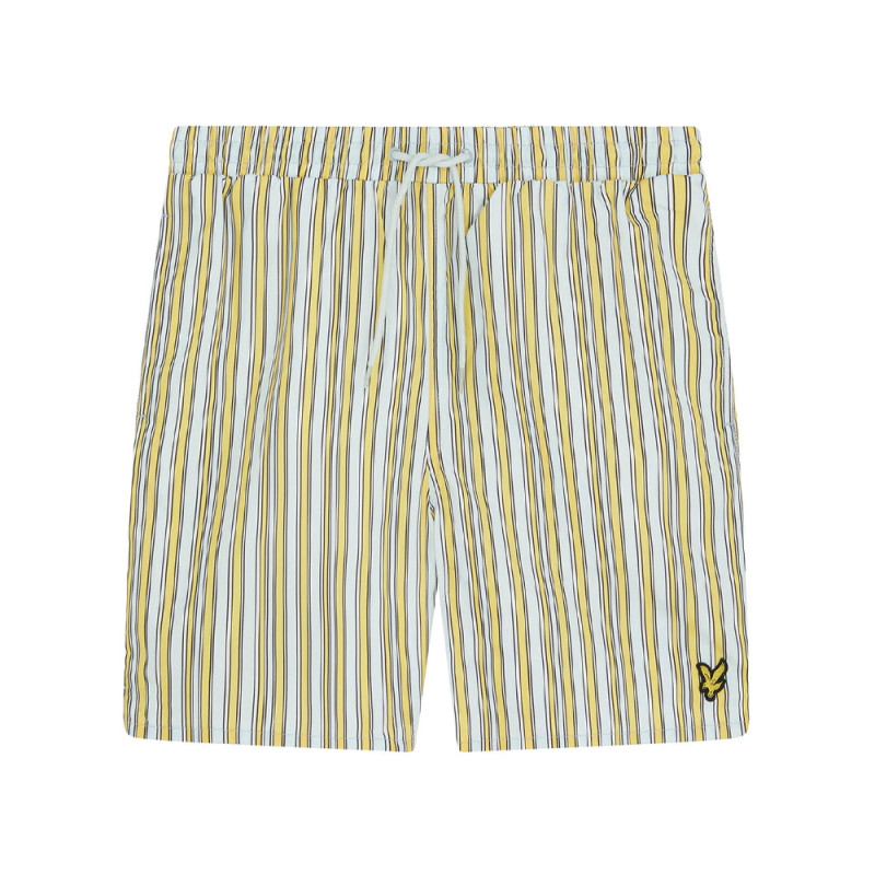 Les Shorts Lyle & Scott VERTICAL STRIPE Jaunes Chez DM'Sports