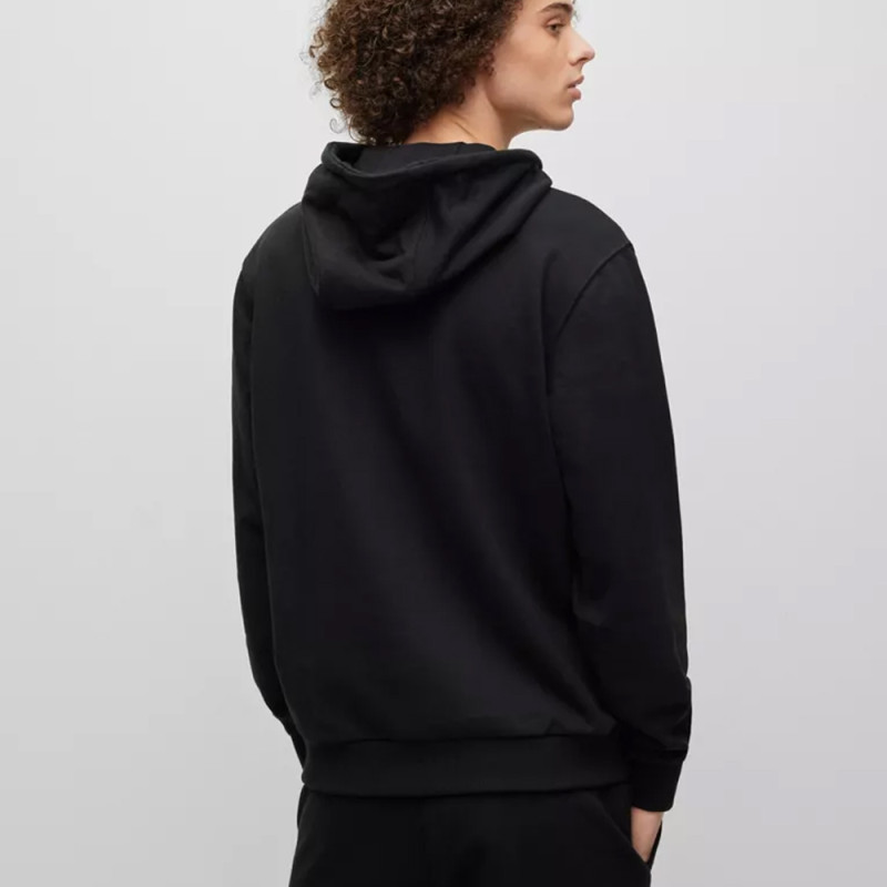 Sweat HUGO à capuche Relaxed Fit en molleton avec logo encadré chez DM'Sports