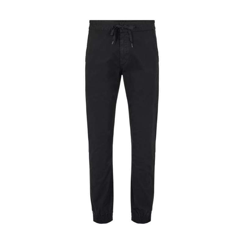 Chino Hugo slim fit en gabardine de coton stretch Noir chez DM'Sports