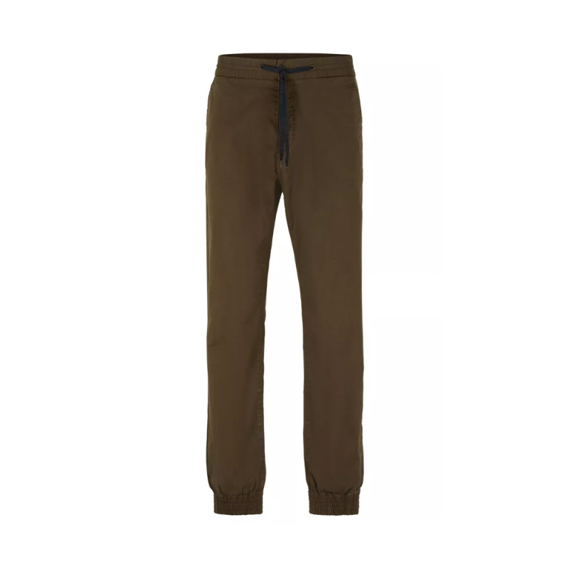 Chino Hugo slim fit en gabardine de coton stretch Vert chez DM'Sports