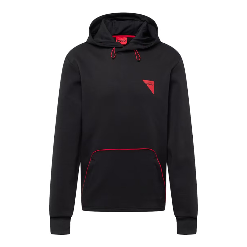 Sweat à capuche Hugo DORTUS_X noir à la boutique DM'Sports Lyon