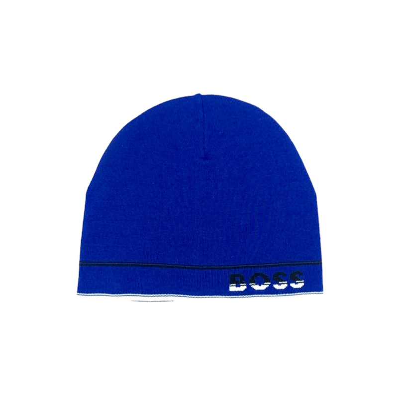 Bonnet BOSS ALOKI Bleu Pour Homme et Femme Disponible Chez DM'Sports