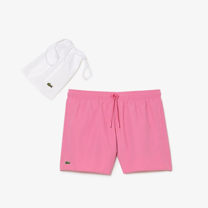 Short de bain Lacoste léger uni à séchage rapide chez DM'Sports