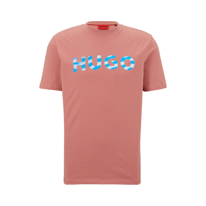 T-Shirt HUGO en coton biologique à logo imprimé en relief Chez DMS
