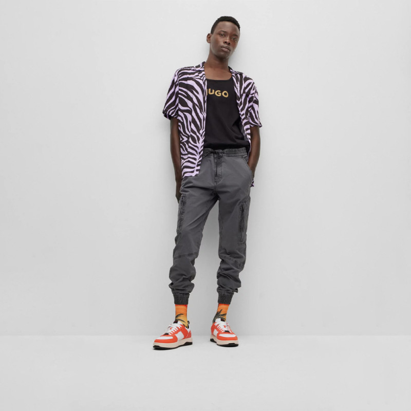 Pantalon en coton panama avec poches plaquées Hugo Chez DM'Sports
