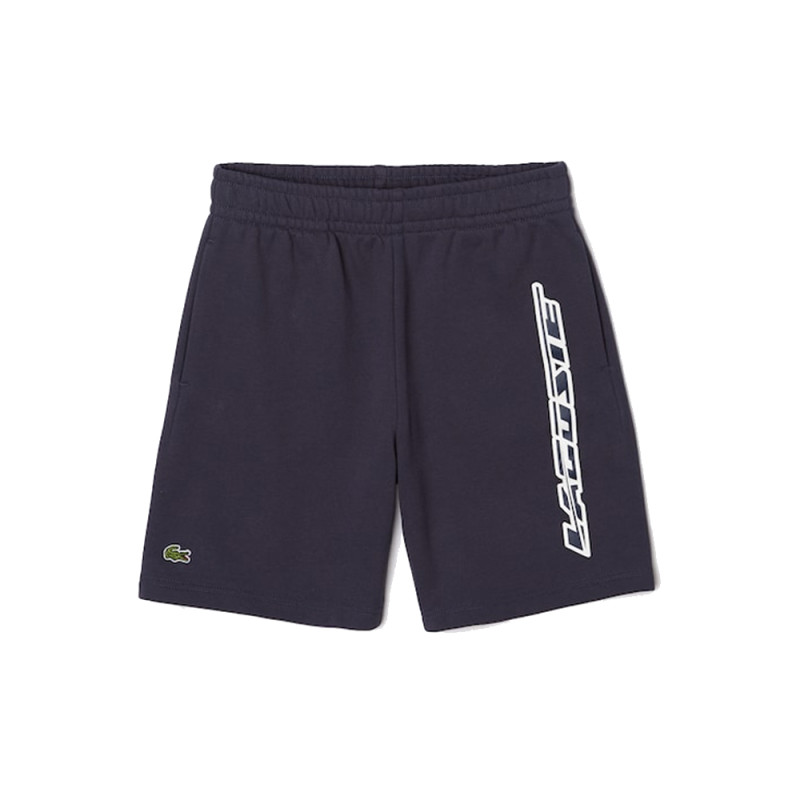 Short Enfant Lacoste Bleu marine avec marquage contrasté Chez DM'Sports