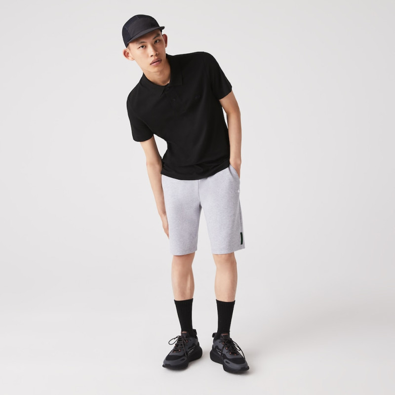 Le Short lacoste en coton mélangé stretch uni Gris est chez DM'Sports