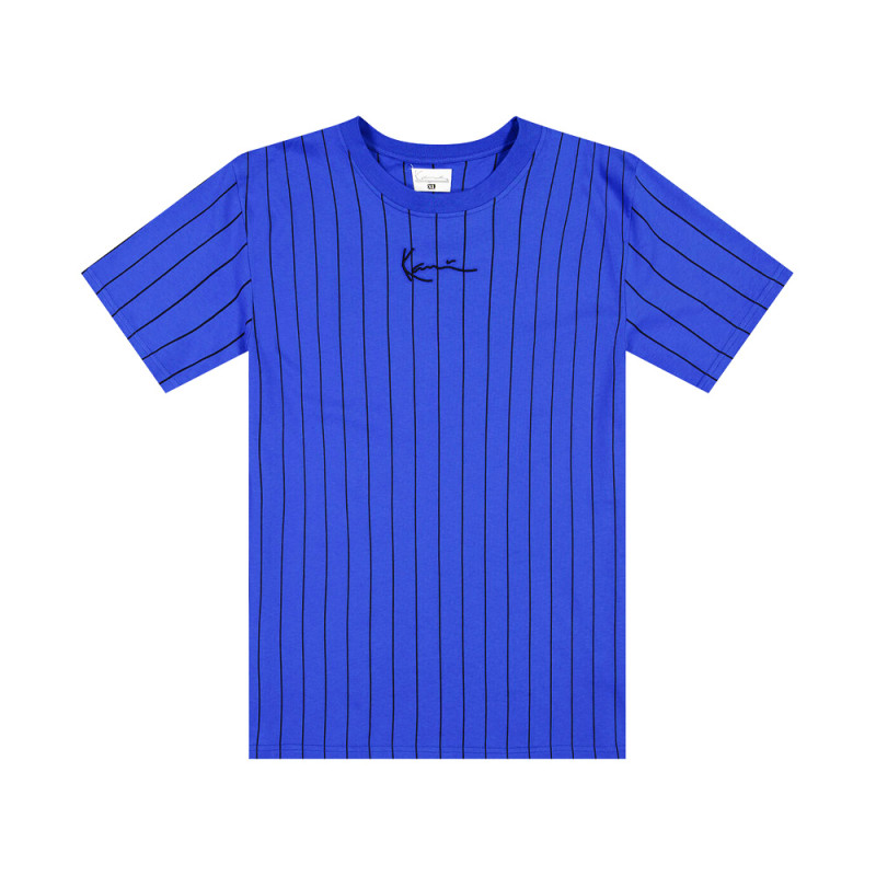 T-Shirt KARL KANI SMALL SIGNATURE PINSTRIPE TEE bleu chez DM'Sports