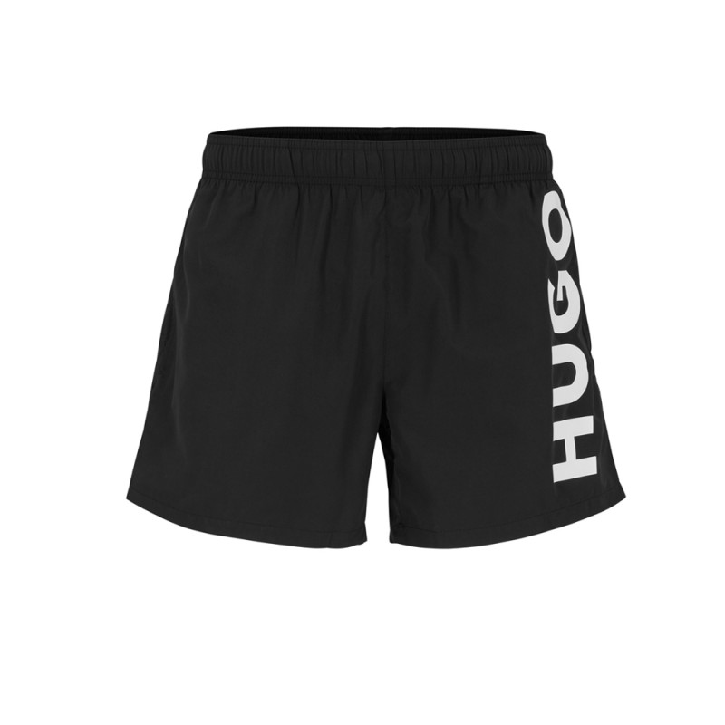 Short de bain Abas noir signé HUGO en tissu recyclé chez DM'Sports