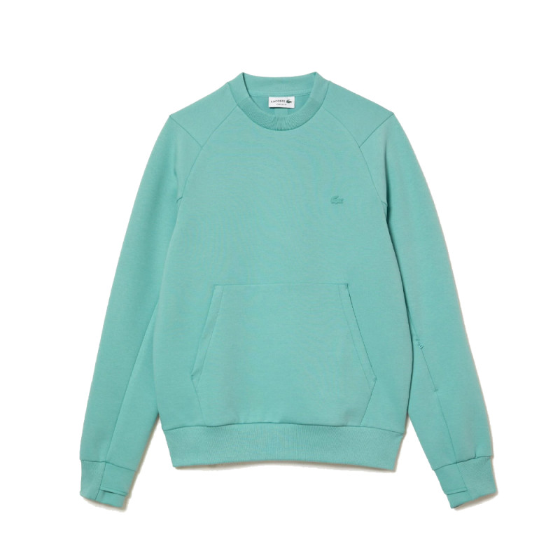 Sweatshirt LACOSTE à col rond en coton mélangé vert chez DM'Sports