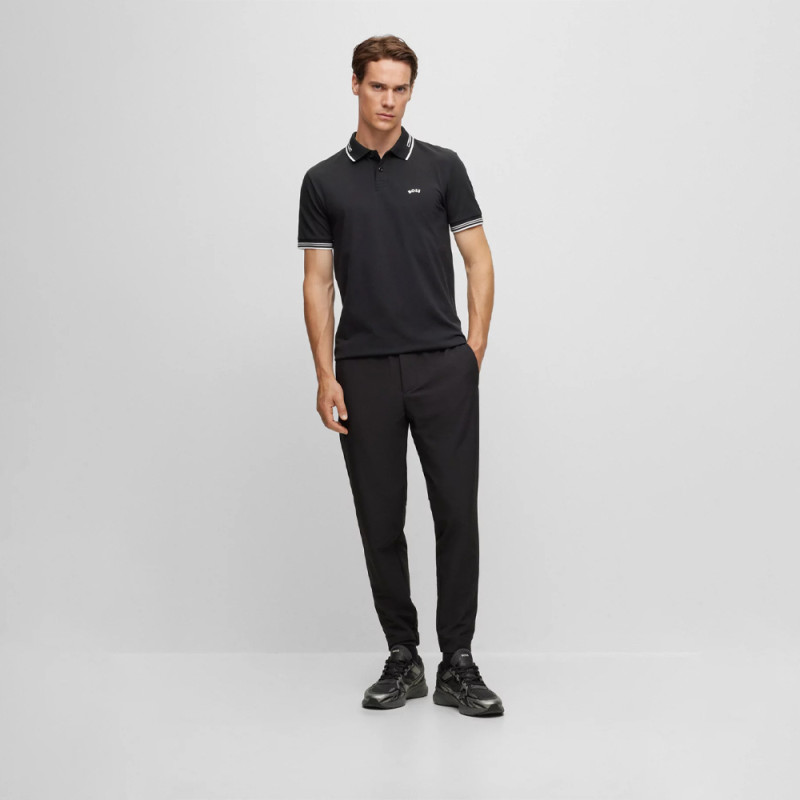 Chino T-Flex tapered fit BOSS en tissu stretch Noir | DM'sports