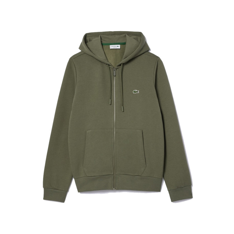 Le sweatshirt zippé Lacoste SPORT empiècements en mesh Chez DM'Sports.