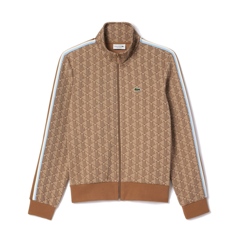 Sweatshirt zippé Lacoste Paris jacquard monogramme Chez DM'Sports