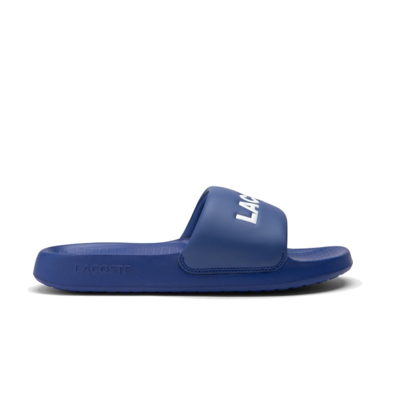 Claquettes Lacoste Serve Slide 1.0 Bleues Chez DM'Sports Lyon