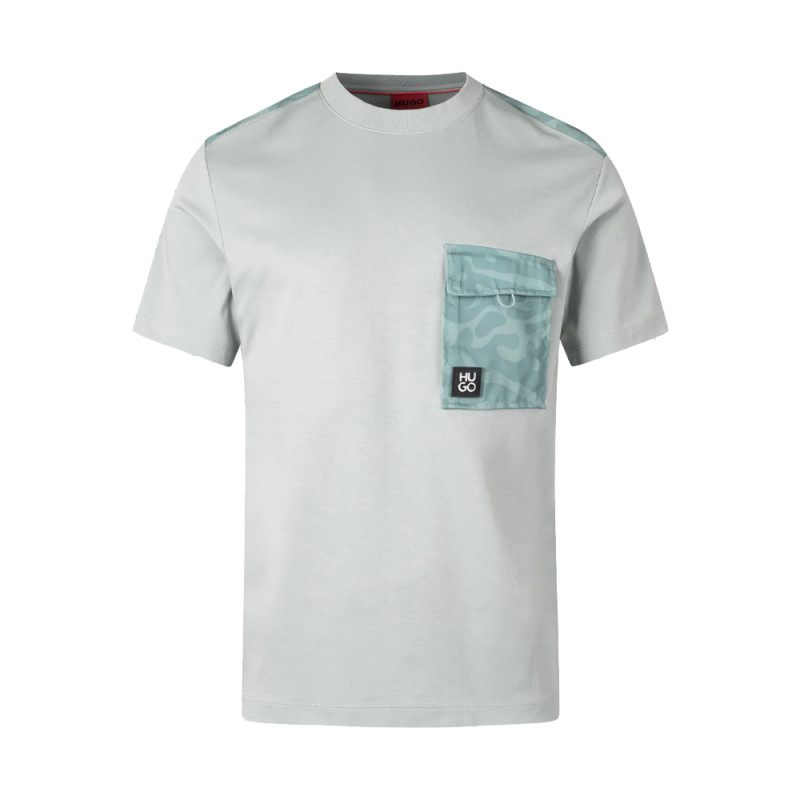 T-SHIRT DABIENO HUGO EN COTON VERT CLAIR
