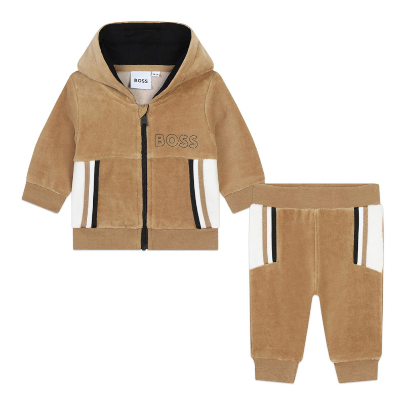 Ensemble de jogging en velours Marron Boss pour bébé Chez DM'Sports