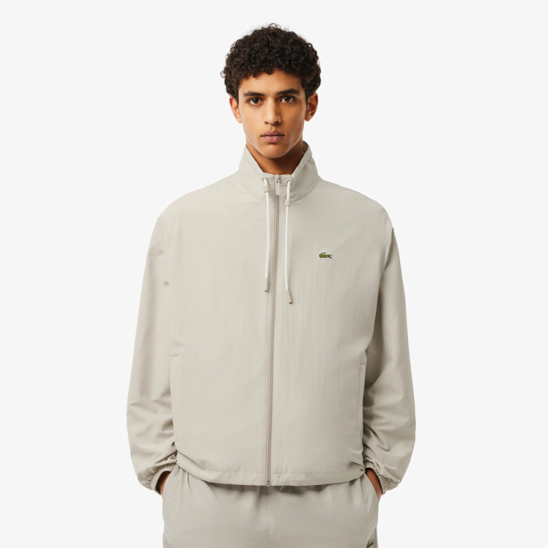 VESTE SPORTSUIT LACOSTE A CAPUCHE AMOVIBLE GRISE | DM'SPORTS