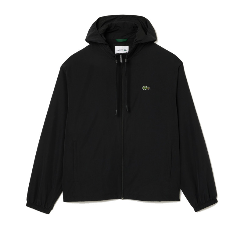 VESTE SPORTSUIT LACOSTE A CAPUCHE AMOVIBLE NOIRE | DM'SPORTS