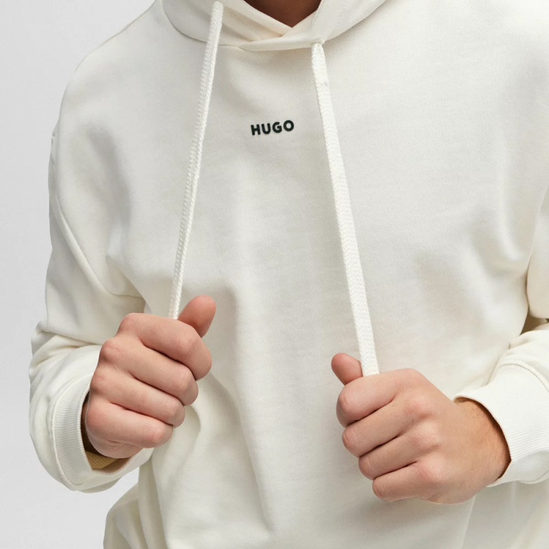 Sweat à capuche avec un logo contrastant sur la poitrine HUGO Chez DMS