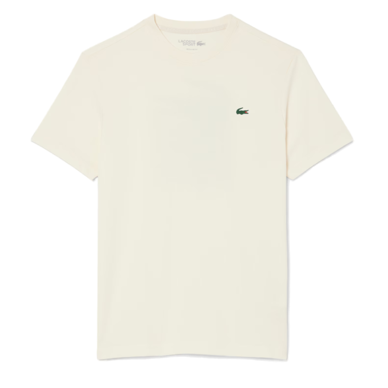 T-shirt  Lacoste -Blanc Cassé- Sport Ultra Dry imprimé chez DM'Sports